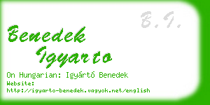 benedek igyarto business card